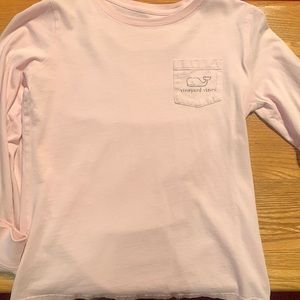 vineyard vines baby pink long sleeve shirt